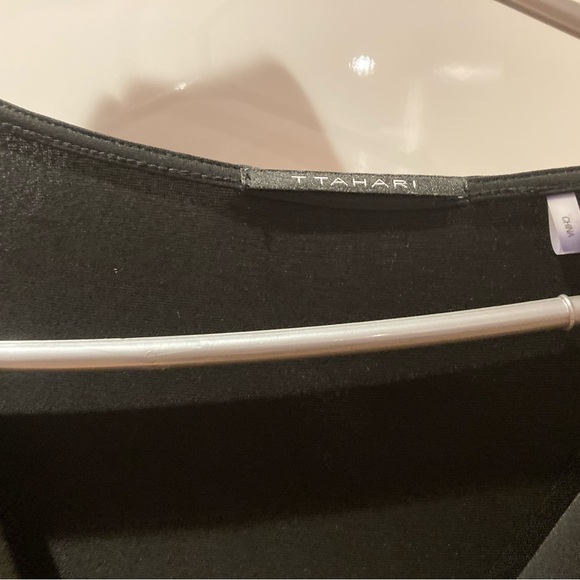 Black Faux Wrap Dress - like new - Picture 3 of 4